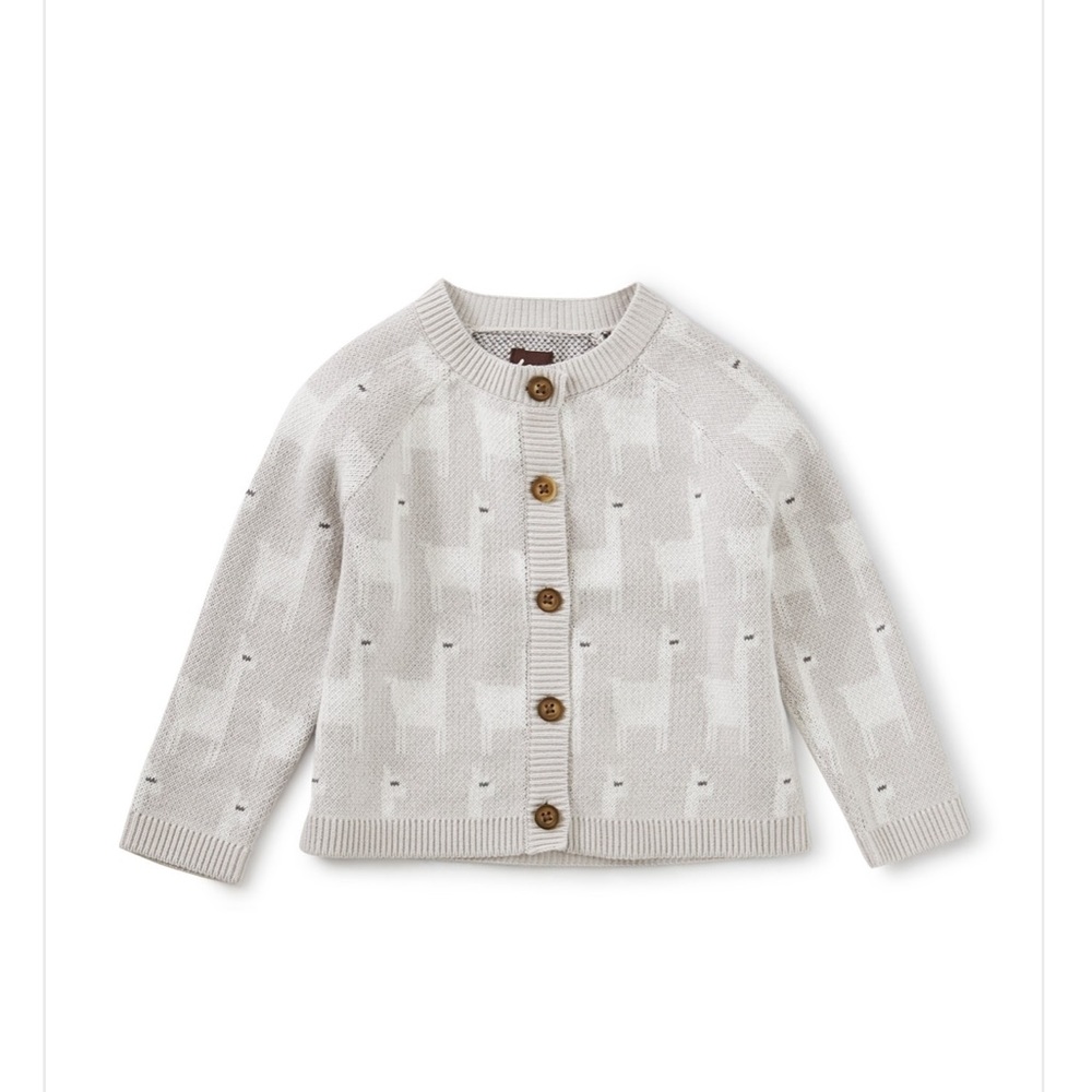 100% Cotton Toddler Lotsa Llama Cardigan / button up sweater